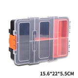 Maxbell Portable Plastic Tool Box Parts Box Storage Components Box 15.6x21.5x11.5cm