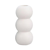 Maxbell Ceramic Vase Boho Elegant Modern Simple Flower Vase for Office Cabinet Party White