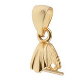 Maxbell 925 Sterling Silver Pinch Clip Bail Clasp Charm Pendant Connector Gold 5.5mm
