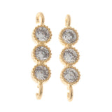 Maxbell 2Pieces Zircon Pendant Crystal Conector Charms DIY Making Supplies Crafting