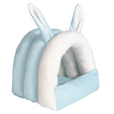 Maxbell Rabbit Bed House Cozy Nest Guinea Pig Cave Beds for Bunny Hamster Chinchilla blue