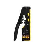 Maxbell Pass through Crimper Cutter Stripper Network Wire Crimping Tool Black Yellow