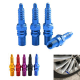 Max 4Pcs Aluminum Alloy Car Wheel Tire Air Valve Stem Cover Caps Universal Blue