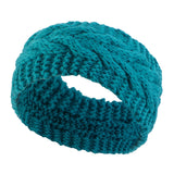 Maxbell Elastic Knitting Headband Headwear Thick Hair Bands for Girls Women Workout Blue