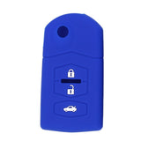 Max Maxb Car 3 Buttons Remote Silicone Key Cover Case Shell For Mazda M2 M3 Blue