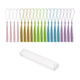 Maxbell 20x Acrylic Bookmarks with Tassels Reading Book Markers Crafts for Adults 15cmx2.5cm