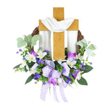 Maxbell Garland Happy Easter Wreath for Front Door for Home Outdoor Decoration 35CM