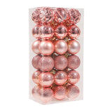 Maxbell 44Pcs Christmas Balls Party Supplies Decorative for Holiday Bedroom Gifts 5cm Pink