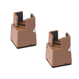Maxbell Adjustable Chair Couch Furniture Risers with Screw Clamp Easily Install Brown