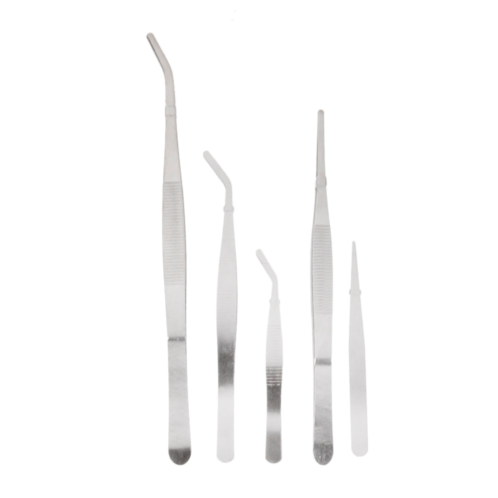 Maxbell 5x Garden Micro Landscape DIY Tweezer Stainless Steel Succulent Plants Bonsai & Gardening Tools Tweezers