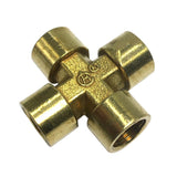 Max 1Pc Cross Female/Male Thread Adapter Connector Brass Pipe Fitting 4Way DN8 F