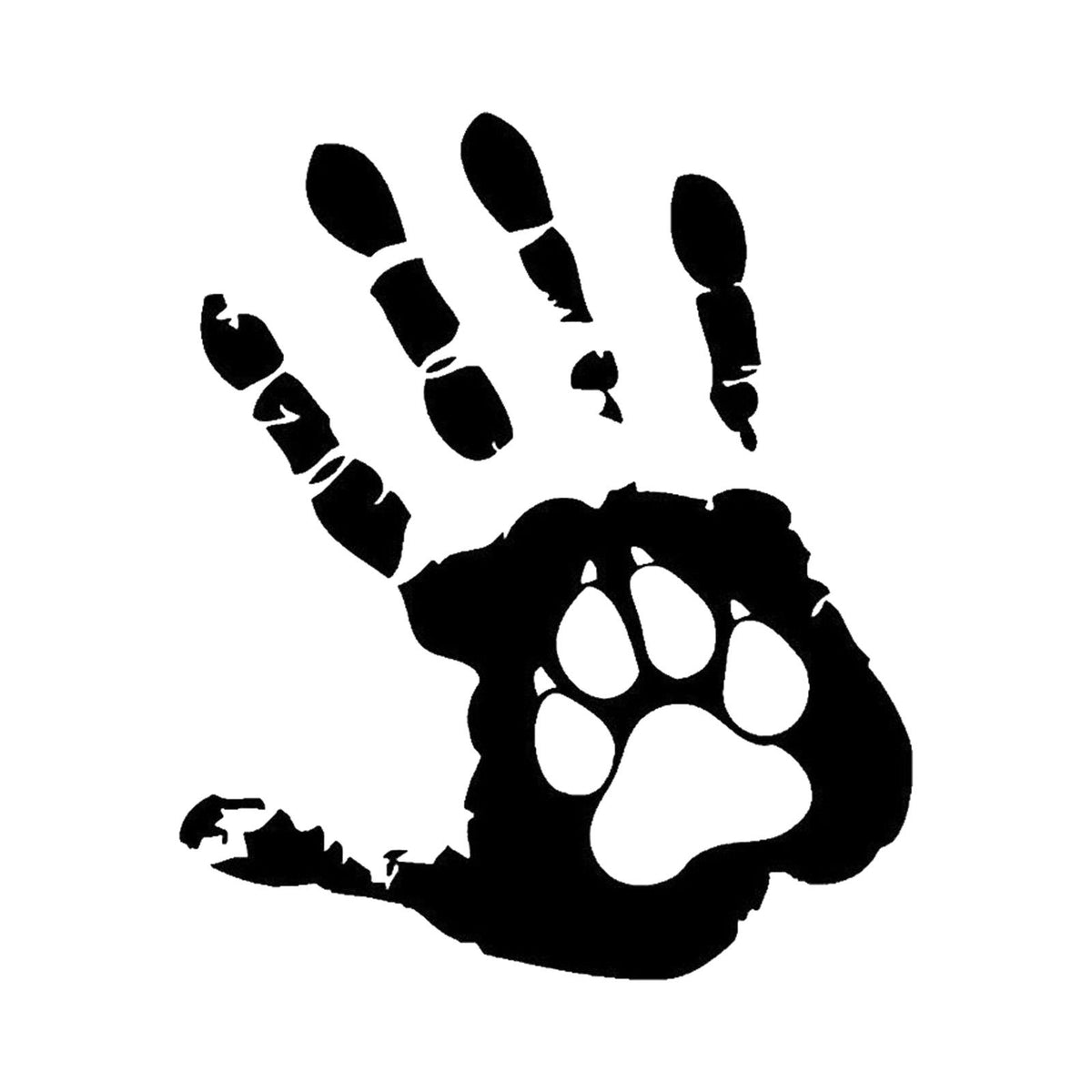 Maxbell Creative Handprint Decal Wallpaper PVC for Halloween Laptop Window 18CM  Black
