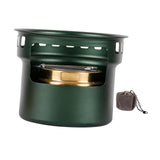 Maxbell Alcohol Stove Camping with Stand with Carrying Bag for BBQ Outdoor Camping Grteen