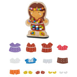 Maxbell Wooden Dress-Up Doll Lacing Beads Game Kids Educational Toy Set Indian