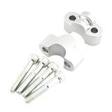 Maxbell 2 Pieces Motorcycle Handlebar Riser Clamp for Honda CB1100 RS CB1100 EX Silver