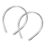 Maxbell 10Pcs 1.5mm Metal Thin Wire Headband Smooth for DIY Craft Hair Holder Silver