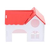 Max 1 Pc Hamster Hedgehog Guinea Pig Wooden Villa Small Animals Wood House Red