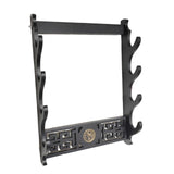 Maxbell Sword Holder Stand Wall Mount Living Room Wakizashi Display Hanger Hook 4 Tier 37x9.5x50.5cm