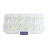 Maxbell 10Pcs Luminous Octopus Fishing Hooks Glow in Dark Saltwater Triple Fish Hook