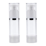 Max 2x Refillable Cosmetic Cream Lotions Pump Airless Bottle Tube Containers 30ml