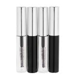 Maxbell 4 Pieces 4ML Black Clear Empty Mascara Tube Eyelash Liquid Bottle Makeup Cream Tubes Vials Containers with Wands Brushes and Rubber Inserts, Funnels