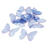Max 10xColorful Chiffon Butterfly Earring Ear Stud Hairpin Decors dark blue