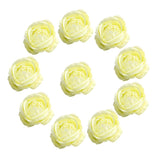 Maxbell 10 Pieces Artificial Rose Flower Head DIY Wedding Decorations light green