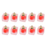 Maxbell 10pcs Multicolor Square Charms Pendants Christmas Party Decorations  Red