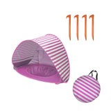 Maxbell Beach Tent with Baby Pool Shade for Picnic Summer stripes pink