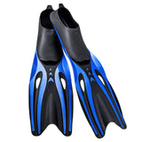 Maxbell Adult Diving Fin Full Foot Flippers Water Sports Beginner Swim Snorkeling Blue Black S