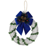 Maxbell 9.8inch Xmas Wreath Tabletop Centerpieces for Farmhouse Parties Fireplace Argent
