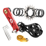 Maxbell Bike Chain Tensioner Single Speed Bicycle Tensioner Cycling Chain Tensioners 18T Red
