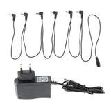 Max Maxb 1 to 6 Way Guitar Effect Pedals Power Supply Cable + Adapter (EU Plug)