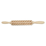 Max Maxb Wood Embossing Engraved Rolling Pin for Cookie Dough Baking Tool Xmas Pineapple