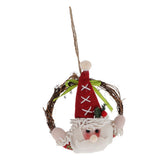 Maxbell 1 set christmas rattan wreath hanging ornaments door wall decoration Santa