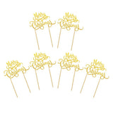 Max 6Pcs Cake Topper Merry Christmas Cupcake Toppers Picks Food Pick Sticks