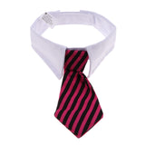 Maxbell Adjustable Pet Dog Cat Necktie Collar Stripe Bow Tie Grooming Costume Red Black