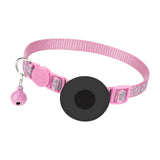 Maxbell Cat Collar with Waterproof Tracker Holder Reflective Breakaway Kitten Collar Pink