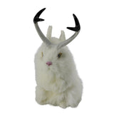 Max Realistic Artificial Rabbit Lifelike Easter Furry Animal Figurine White