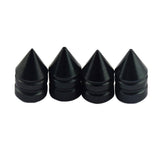 Max 4 Pieces Aluminum Tire/Rim Valve/Wheel Spike Cover Stems Cap Black