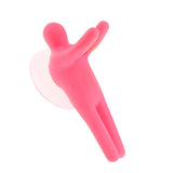 Max Colorful Toothbrush Holder Hanger Suction Cup Hooks Bathroom Kitchen Pink