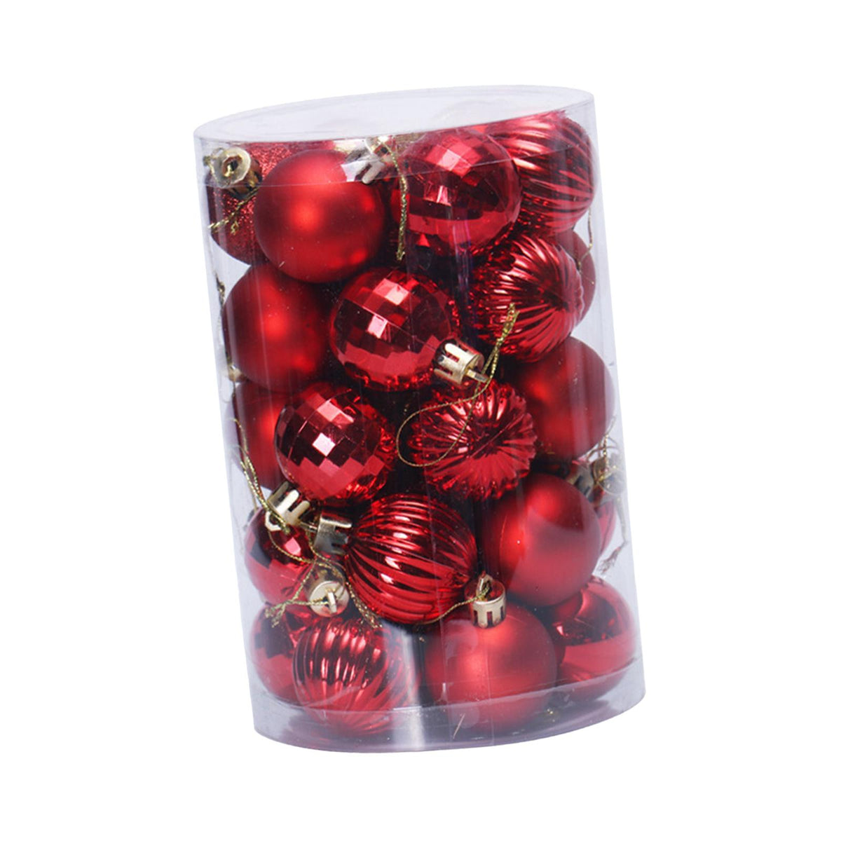 Maxbell 34x Christmas Balls Decorative Hanging Ornaments for Wedding Festive Red