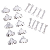 Max 10 Sets Trouser Hook & Bar Skirt Fastener Sewing Repair Accessory Silver