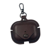 Maxbell Earphone Case PU Leather Protective Case Cover for Airpods Pro Deep Brown