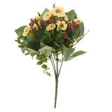 Maxbell Artificial Flowers Cloth Rosa Multiflora Home Wedding Floral Decor White