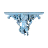 Maxbell Wall Mounted Shelf Ornate Shelves Resin Angel Statue Shelf for Wall Decor Blue