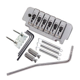 Max 1 Set Saddle Tremolo Bridge System for 6 String Electric Guitar Silver