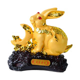 Maxbell Rabbit Year Collectible Statue Feng Shui Decoration Lightweight Decorative Style D