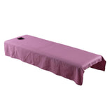 Max Beauty Massage SPA Treatment Bed Table Cover Sheet w/Face Hole Purple