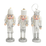 Maxbell 3Pcs Wood Nutcracker Solider Figure Puppet Doll Hanging Pendants Handcraft